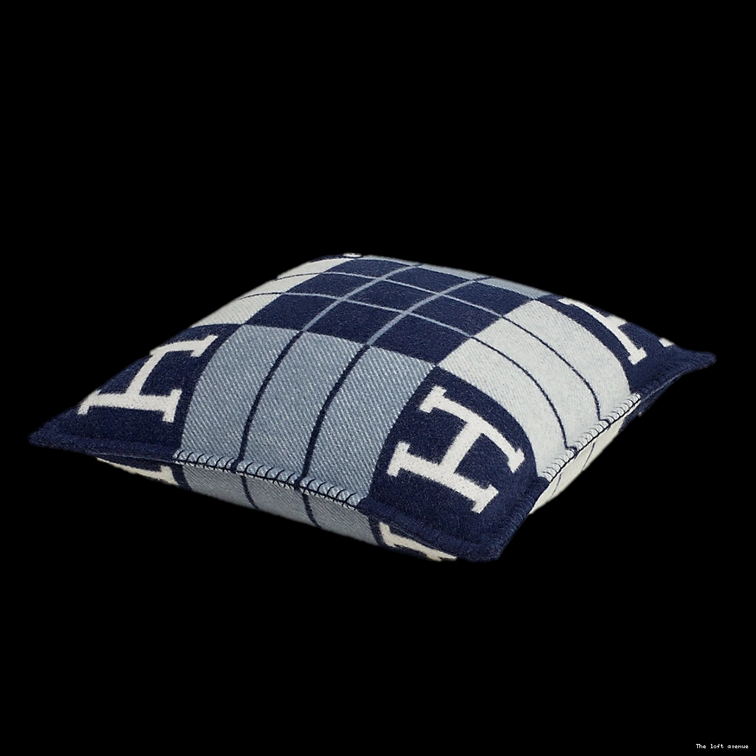 THROW STRIPE PILLOW WOOL HERMES 0805